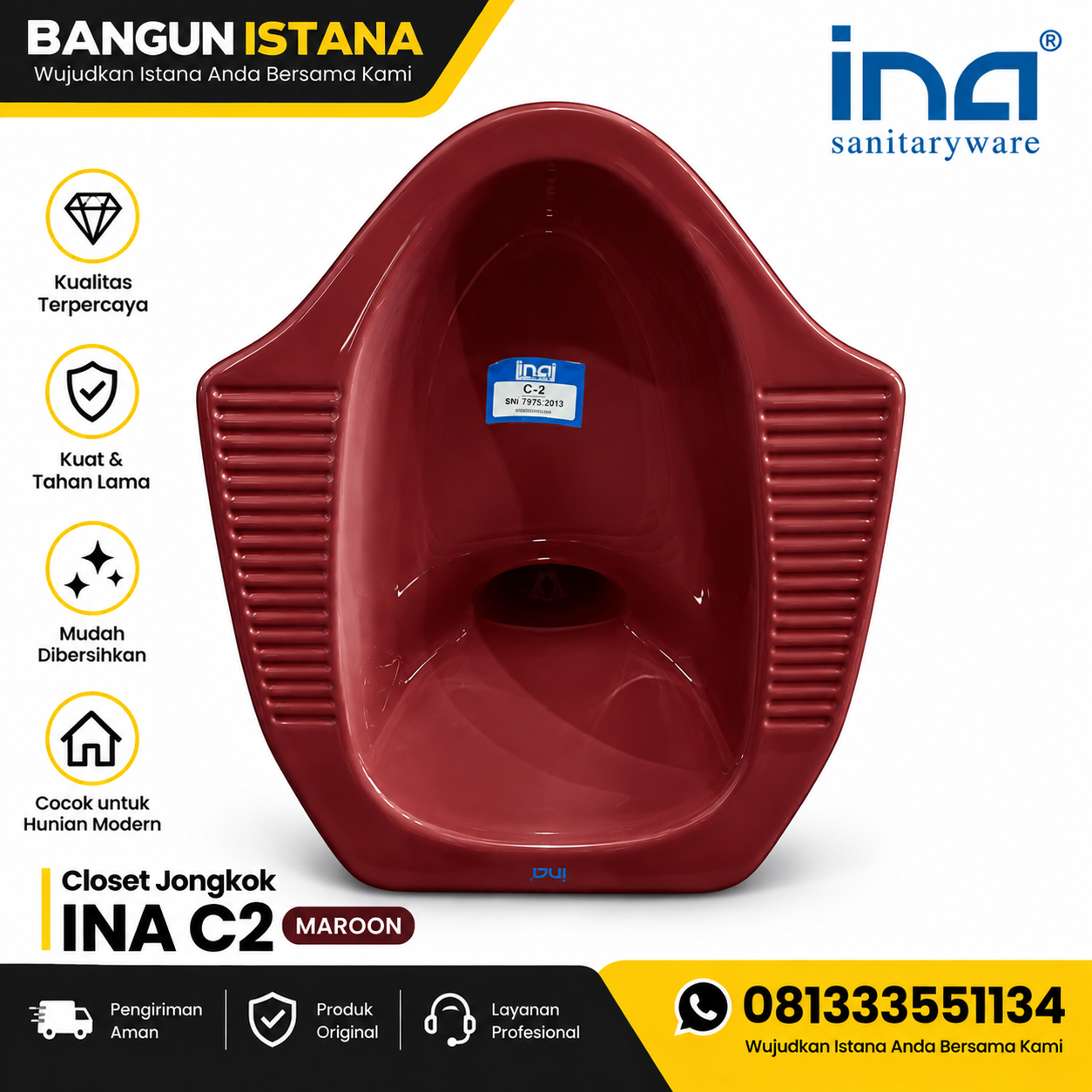KLOSET JONGKOK INA C2 MAROON